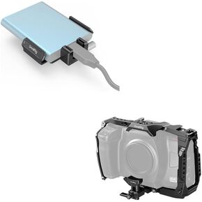 حزمة Smallrig SSD Mount Bracket حامل SSD لـ Samsung T5/T7 SSD 3272 قفص لتصميم BlackMagic Cinema 6K 4785