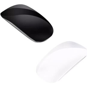 Ultra Thin Stylish Sensor Optical Wireless WiFi & Bluetoth Slim Mouse for MacBook & Laptop Computer Multi-Device (White Color)