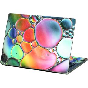 MightySkins Glossy Glitter Skin Compatible with Apple MacBook Pro 13" M2 (2022) - Rainbow Bubbles | Protective Durable High-Gloss Glitter Finish | Easy to Apply and Change Styles | Made in The USA