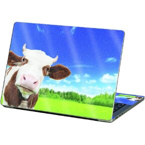 MightySkins Glossy Glitter Skin Compatible with Apple MacBook Pro 13" M2 (2022) - Cow Face | Protective, Durable High-Gloss Glitter Finish | Easy to Apply, Remove, and Change Styles | Made in The USA