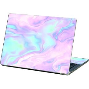 MightySkins Glossy Glitter Skin Compatible with Apple MacBook Pro 13" M2 (2022) - Pastel Wave | Protective, Durable High-Gloss Glitter Finish | Easy to Apply and Change Styles | Made in The USA