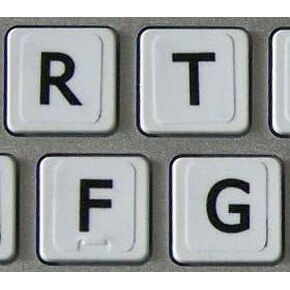 Mac English Keyboard Stickers Large Letters White Background Uppercase Non Transparent