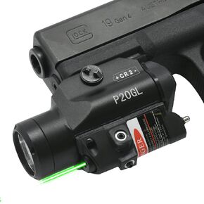 HiLight P20GL Tactical LED Flashlight and Green Laser Combo for Pistols (W/Green Laser)