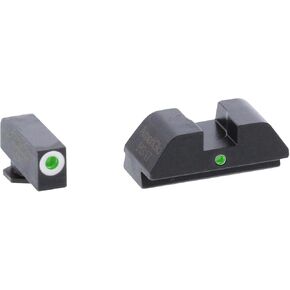 AmeriGlo Tritium I-Dot Green with Orange Outline Sight Set for Glock 42/43