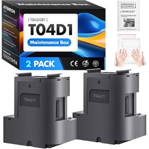 T04D1 T04D100 Ink Maintenance Box 2-Pack for ET-15000 ET-3750 ET-3760 WF-2860 ET-4760 ET-3850 ET-4850 XP-5100 ET-3710 ET-5150 ET-3830 ET-M1000 ST-3000 ET-M2170 Printers TO4D1 TO4D100 EWMB2 04D1 E-04D1