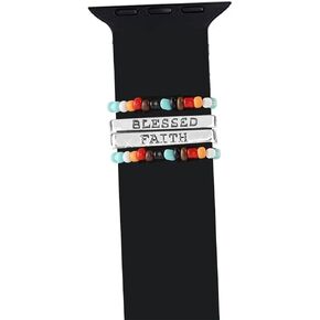 نساء Cross Cross Faith Faith Watch سحر فرقة Apple Watch 38/40/41/42/44/45mm 49mm ، الرجال الفضيين الفضيين Boho Western Rings Loops for Iwatch Series 8 7 6 5 4 3 2 SE ، لسامسونج جالاكسي ووتش 5/4 in Kuwait