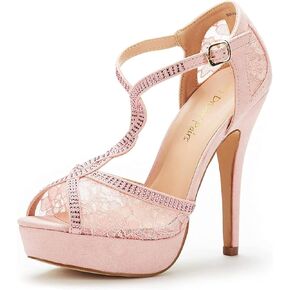 DREAM PAIRS Women's Heeled Sandals Pump
