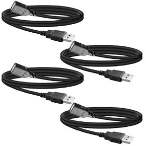 SaiTech IT 2 Pack 45cm Adjustable Flexible USB 2.0 Male to Female Extension Plug/Socket Adapter Cable for LED/LCD TV USB Ports - Black