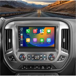 [8 CORE 2G+64G] Car Radio for Chevrolet Silverado/GMC Sierra 2014-2018 with Wireless Carplay/Android Auto, 10.1 Inch Android 13 Car Stereo, Bluetooth, GPS, WiFi, SWC, Backup Camera
