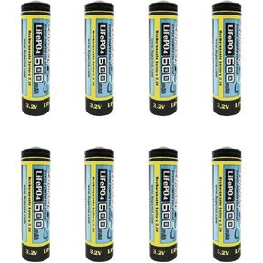 3.2V 600mAh (1.97x0.55 inch) Rechargeable Battery for Solar Panel Light, Tooth Brush, Shaver, Flashlight (8)