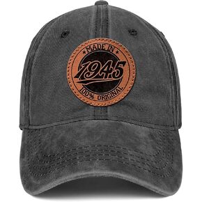 80th Birthday Gifts for Men Women 80 Year Old Gifts 1945 Birthday Vintage Hat 100% Cotton Baseball Cap