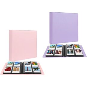 2Packs,192 Pockets Photo Album for Fujifilm Instax Wide 300, Polaroid 600 i-Type 3.5x4.5 Inch Film Album, Compatible with Polaroid Now OneStep2 OneStep+ Instant Camera, POP Lab Print Camera