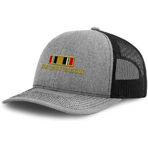 Custom Richardson Trucker Hat Iraq Combat War Veteran Flag Embroidery Polyester