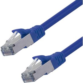 NavePoint Ethernet Patch Cable CAT6A, S/FTP, 26AWG, 7 Ft, 5 Pack, Blue