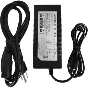 24V 3-Pin AC Adapter Replacement for Epson PS-150 PS-170 PS-180 PSA242 C32C825343 M159A M159B M235A M129C TM-T88II TM Series T88III POS Printer DC Charger