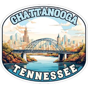 Chattanooga Tennessee Sticker 4 Inch - Waterproof Vinyl Decal for Laptop Water Bottle Car Tumbler - Durable Aesthetic Long-Lasting Stickers for Adults ID44990