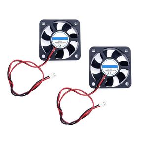 2pcs 50x50x10 mm 2pin DC 5V Mini Silent Cooling Fan with Wires, 5010 Small Quiet Cooling Fan 50mm, 5cm 5V brushless DC Fan, 3D Printer Fan with Cable and Connector