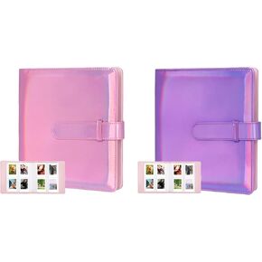 2Packs 256 Pockets Photo Album for Fujifilm Instax Mini LiPlay 11 90 70 50S 26 25 9 8+ 8 7S Instant Camera/Mini Link SP-1 Printer, Polaroid Snap SnapTouch PIC-300 Z2300 Mint Zip Instant Camera Printer