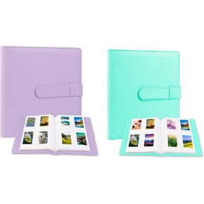 2 Pcs 256 Photos Album for Fujifilm Instax Mini Camera/Polaroid 2"x3" Pictures, 2x3 Photo Album Book for Fujifilm Instax Mini 11 9 90 70 40 8 Instant Camera, Polaroid Snap PIC-300 Z2300 Camera