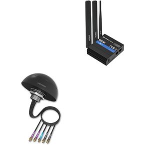 Teltonika RUT241098000 Industrial 4G LTE Cellular Router and 4G LTE MIMO Combo 5-in-1 Antenna