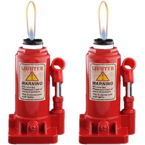 2Pack Red Blue Cool ، Butane Jet Torch Lighter ، ولاعات شعلة اللهب القابلة لإعادة الملء ، وقابلة للتعديل ، وطويلة ، شموع الشواء (بدون غاز)