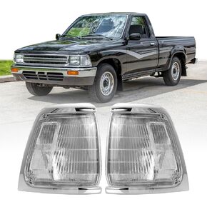 USR 89-95 Pickup Tail Lights - Stock Replacement Rear Tail Lamps Set (Left + Right) Compatible with 1989-1995 Toyota Pickup Truck 2WD 4WD (Red/Clear Lens, Plug and Play 6 Bulbs and Sockets Included)