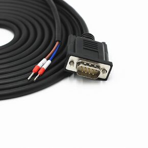 RS485 Protocol Communication Cable for Siemens S7-200/S7-200 Smart/S7-1200 PLC Systems | RS485+/-Data Transmission Cable,Industrial DB9 Male Communication Line with Dual Shielding (2x0.5mm²)" (6.56ft)