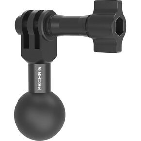 1" Ball Mount Adapter for Action Camera, Compatible with Ball Head Mounts Double Socket Arm/Pocket 2 Pocket 3/ X3/X4/ACE Sport Cameras, Aluminum Alloy Tripod Mount Adapter -360°Rotating,78016