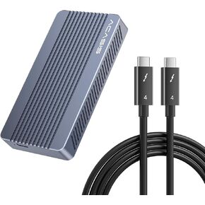 ACASIS 40Gbps M.2 NVMe SSD Enclosure, Upgraded Sturdy 8TB USB-C Aluminum External Hard Drive Enclosure with thunderbolt 4 cable 6.6ft/2m