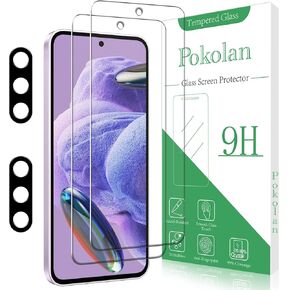 Pokolan 2 Pack Screen Protector for Samsung Galaxy A36 5G [6.7 inch] + 2 Pack Camera Lens Protector, Bubble Free, Case Friendly Tempered Glass