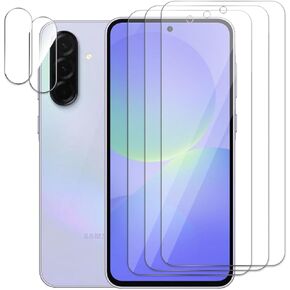 3 Pack Screen Protector for Samsung Galaxy A36+2 Pack Camera Lens Protector, Tempered Glass Film, Ultra HD 9H Hardness Case Friendly Anti Scratch Bubble Free Ultra Resistant