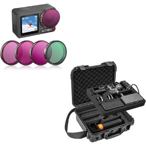 Tomat Action 5 Pro Nd Filter مقاومة للماء Dust Dual Dual Case لـ DJI Osmo Action5 Pro/4/3 Accessories