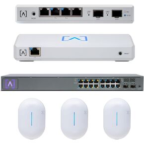 Enterprise Networking Bundle | 6.3 Gbps WiFi | 10 Gbps Ethernet | Real-Time Stats | Seamless Roaming, PoE+, 4096 QAM | IP54 Rated WiFi Access Points | 4x4 MU-MIMO Antennas for Extended Range