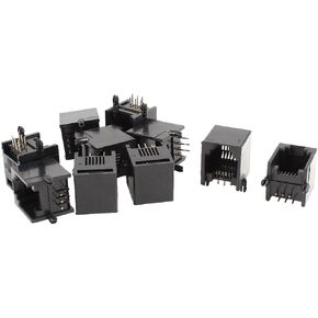 UXCELL 10PCS RJ11 Modular Jack 6P6C PCB Socket Mount