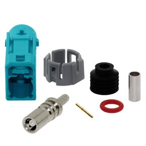 1pc Fakra Z Male Female Waterproof Connector Universal WaterBlue Color for Car RG316 RG174 Cable