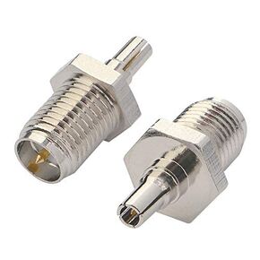 Boobrie 2PCS CRC9 RP SMA Coaxial Connector RP-SMA Female to CRC9 Male Adapter RF Coax Connector for Antennas/4G Router/UMTS Mobile Broadband/Wireless LAN Devices/Wi-Fi Radios