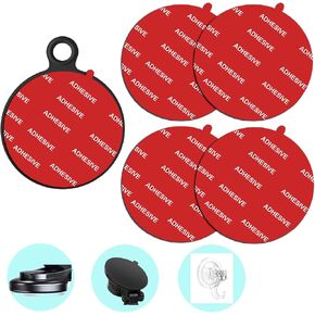 4 Pack 2.76"(70mm) Very High Bond Sticky Adhesive Replacement,Circle Double Sided Pads Gule for Dashboard/Windshield Suction Cup Phone Holder Car DVR Home Suction Hooks GPS Navigation