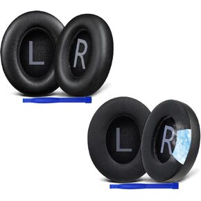 SOULWIT Replacement Earpads for Bose 700 (NC700) Wireless Headphones, Ear Pads Cushions with Ice Silk Fabric, High-Density Noise Cancelling Foam, Added Thickness - PL+CG Black
