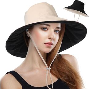 Cooling Bucket Sun Hat Wide Brim Hats Women Men Double Sided Beach Hat for Fishing Hiking Outdoor