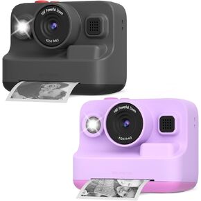 Kids Camera Instant Print,1080P Video Digital Camera Toys for Kids with 3 Rolls Print Paper 32G Card, Christmas Birthday Gifts for 3-12 Year Old Boys Girls
