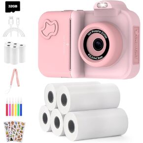 Kids Camera Instant Print Digital Camera with Total 10 Rolls of Printing Pater