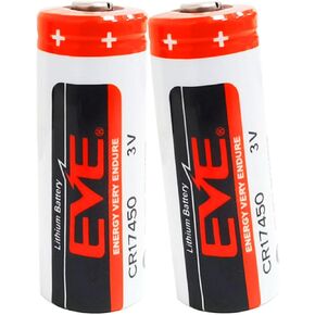 QINQL 2 Pack CR17450 3V Lithium Battery 2400mAh Li-ion Battery Non-Rechargeable