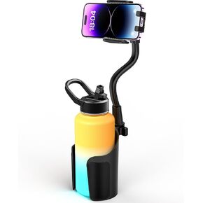 Phone Mount for Car Gooseneck Cup Phone Holder for Car Bottle Free Easy Use & Stable & Durable Fit All 4-7‘’ Phones
