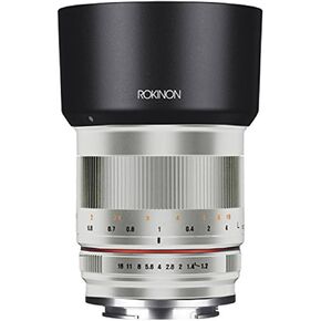 Rokinon RK50M-FX-SIL 50MM F1.2 كعدسة عالية السرعة UMC لفوجي (الفضة)