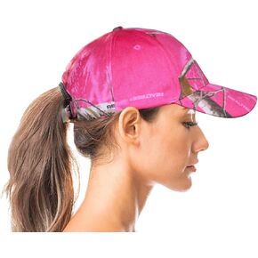 Realtree AP Hot Pink Hunting Camo Baseball Hat Cap, 60% Cotton 40% Polyester, Mid-Profile Structured, 6-Panel