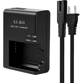 LP-E10 LC-E10 LC-E10C Battery Charger,Compatible with EOS Rebel T7 T6 T5 T3 T100 EOS 4000D 3000D 2000D 1500D 1300D 1200D 1100D Kiss X50 X70 X80 X90 DSLR Digital Camera Battery