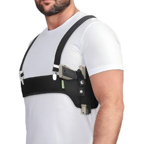 Adjustable Shoulder Holster - Belly Band Holster 2 in 1 for Riding, Jogging, Hiking - Sporting Holster - Fits G17-43 S&W M&P 40 Shield|Men's & Women's
