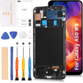 A-MIND for Samsung Galaxy A50 A505 LCD Display Screen Replacement A505F A505G A505W A505X A505U A505GT A505N Touch Digitizer Full Assembly Repair Kits,with Tools(TFT with Frame)