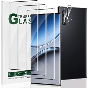 3 Pack Screen Protector for Samsung Note 10 6.4 Inch with 2 Pack Camera Lens Protector, Ultrasonic Fingerprint Compatible, Easy Installation, 3D Curved, 9H Tempered Glass Screen Protective