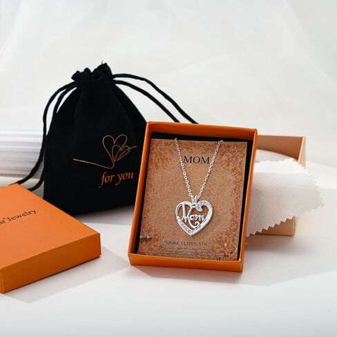 Mama Necklaces for Women, 18K Gold Plated Dainty Mom Necklace Layered Cubic Zirconia Choker Necklaces Cute Pendant Necklace Non Tarnish Christmas Gifts for Mom New Mom Gifts for Women Dainty Jewelry in Kuwait